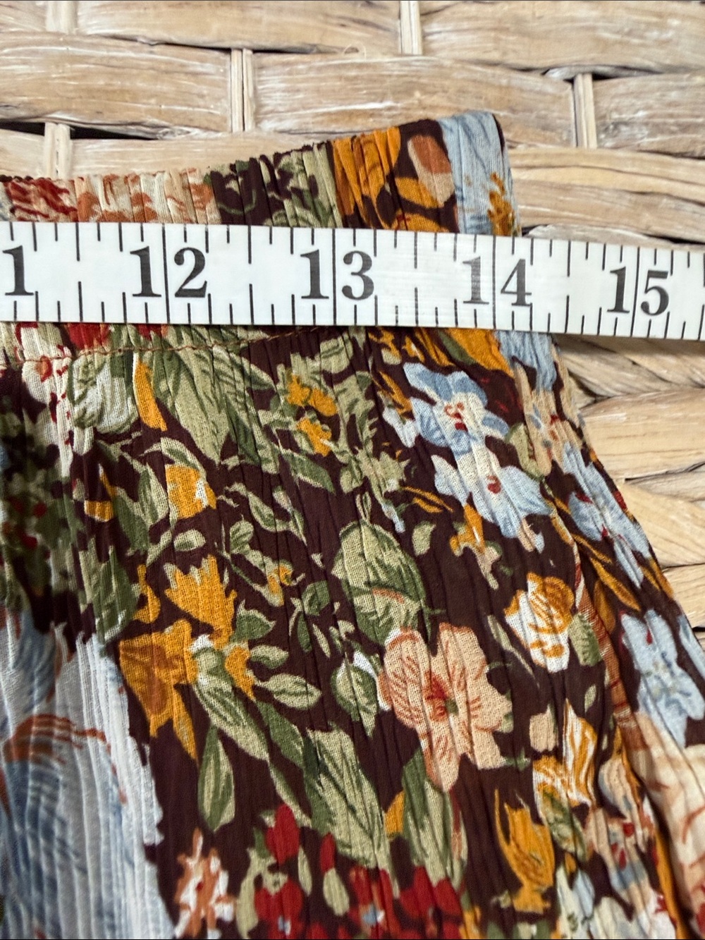 Bohemian Floral Tiered Maxi Skirt - Brown Multi - Picture 3 of 5
